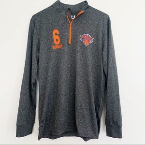 NY Knicks Porzingis Mens 1/4 Zip Pullover - M
